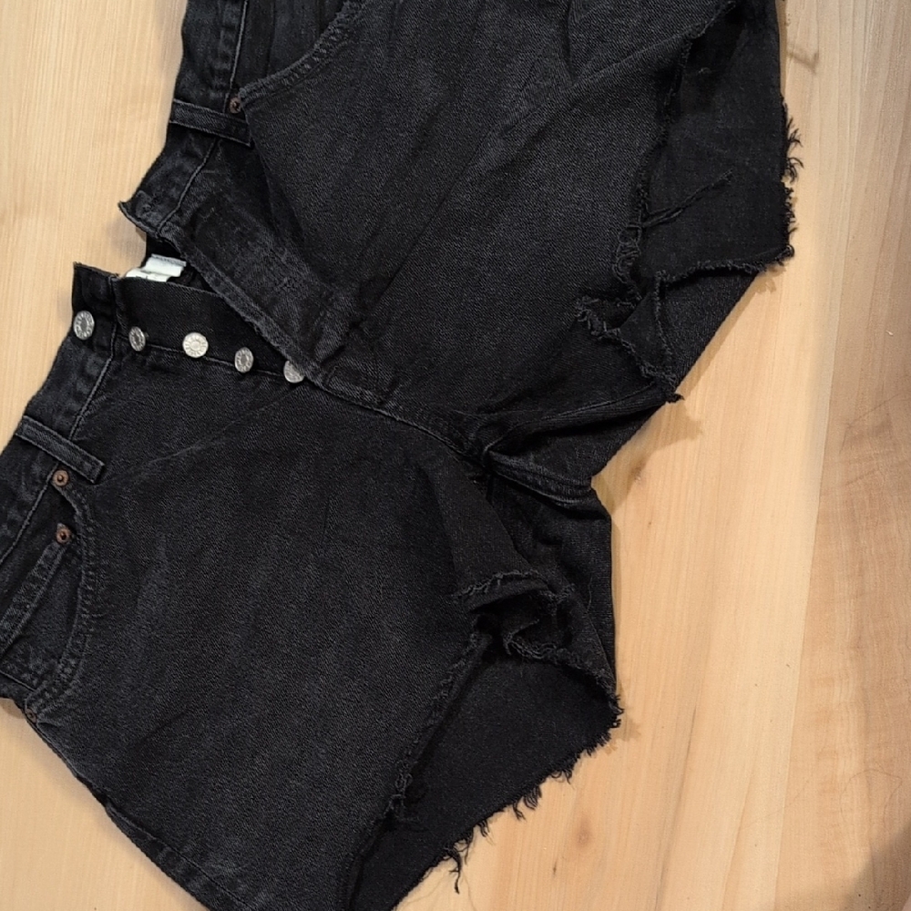 Agolde Charcoal Denim Shorts